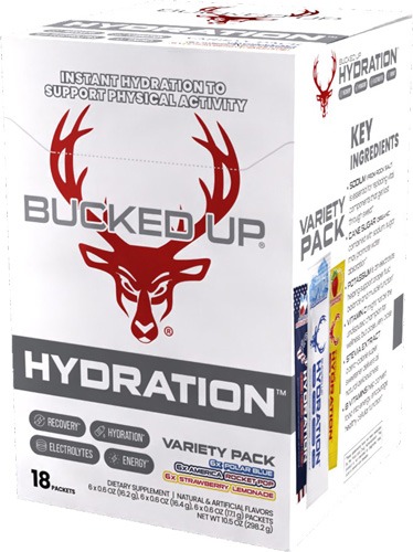 BUCKED UP HYDRATION 2.0 VARIETY PACK 18 COUNT 3 FLAVOR
