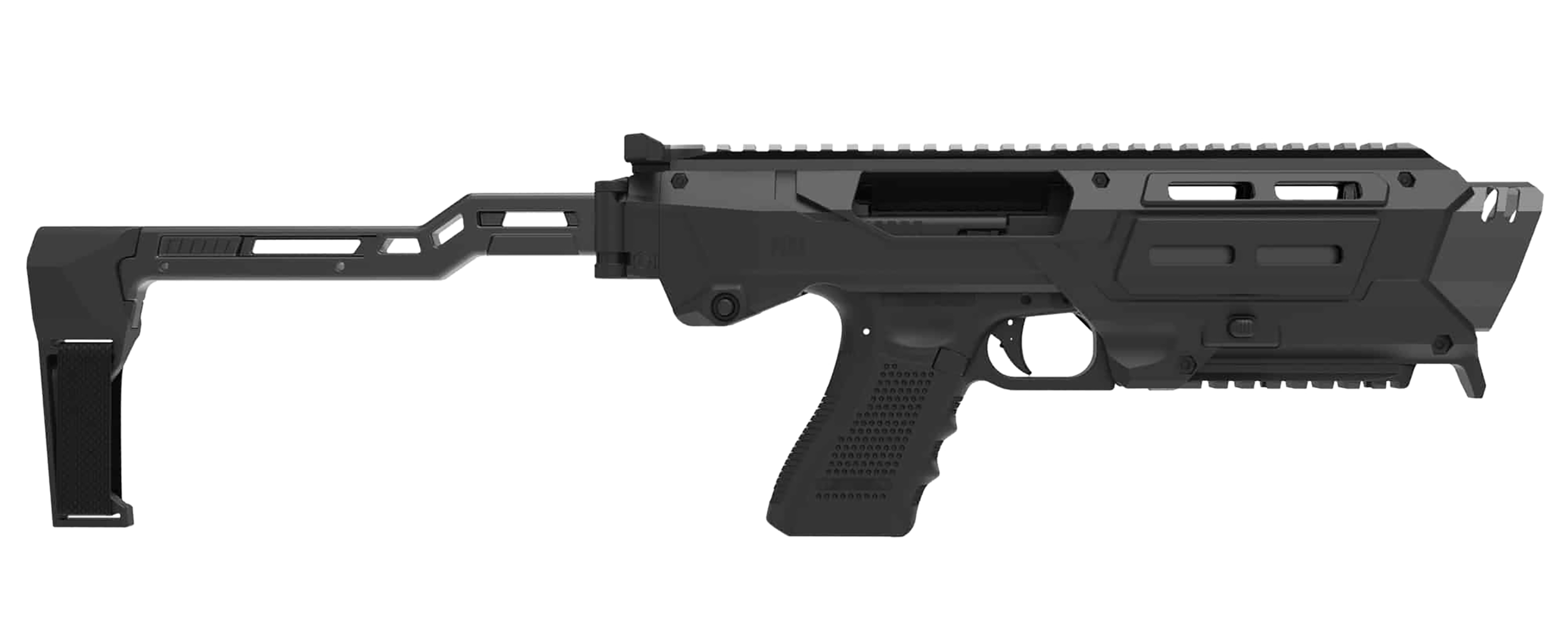 Meta Tactical Llc MX1-PS-BK MX-1 Conversion Kit Compatible w/Glock, Aluminum Frame w/M-LOK & Picatinny Rail, Black Polymer Folding Stabilizer