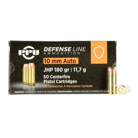 PPU 10MM AUTO 180GR JHP 50RD BOX 10 BOXES PER CASE