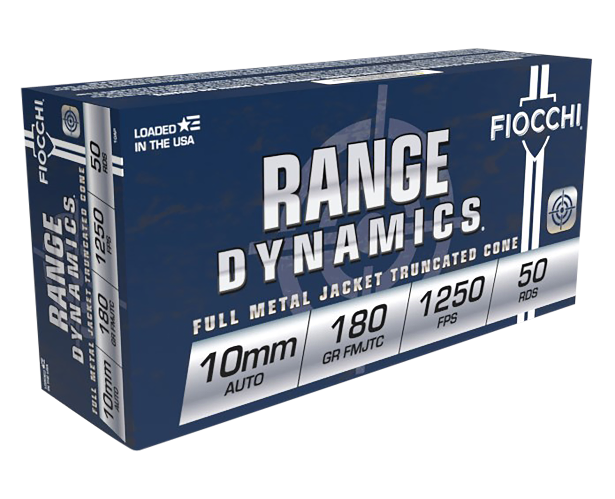 Fiocchi 10AP Range Dynamics  10mmAuto 180gr Full Metal Jacket Truncated Cone 50 Per Box/10 Case