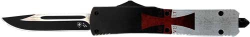 TEMPLAR KNIFE SLIM OTF TEMPLAR FLAG 3.1" BLACK DROP POINT