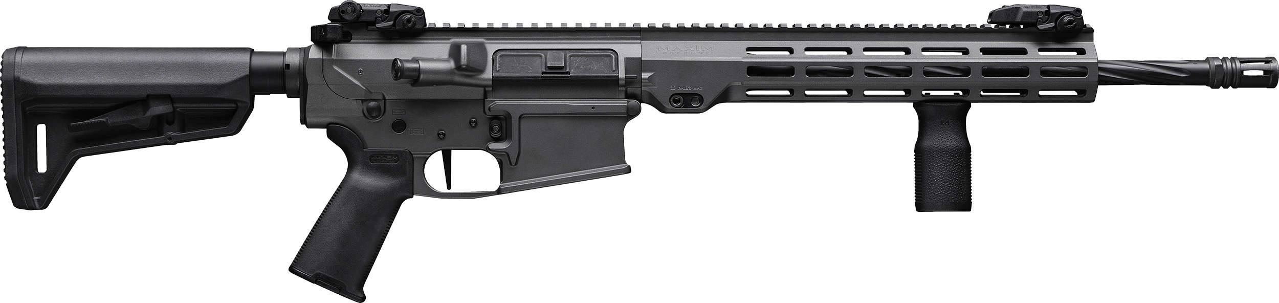 Maxim Defense MXM49682 MD10 L 308 Win 20+1 16" Fluted Barrel, Sniper Gray Cerakote Finish, M-LOK Handguard, Black Magpul Furniture, SL-K Stock, MVG Grip, MBUS Sights, Blackout Defense Flat Trigger