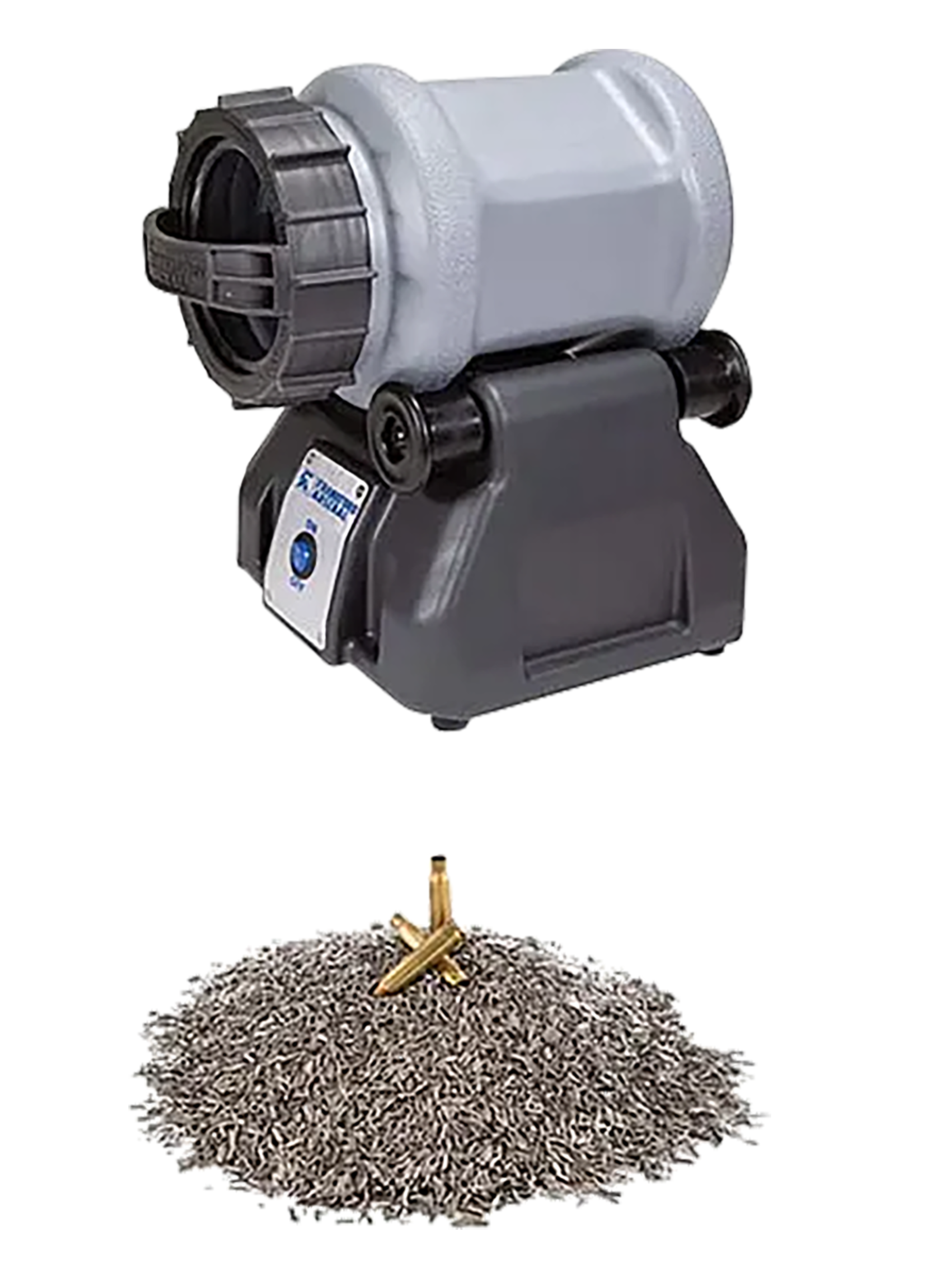 Frankford Arsenal 1199453 Rotary Tumbler Lite Pro Kit Grey/Blue Stainless Steel Capacity, 300 Pieces of 223 Brass