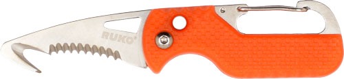 RUKO SPRING ASSIST FOLDER 1.75" RESCUE KNIFE ORANGE