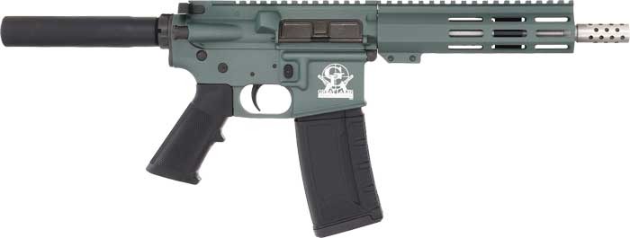 GLFA AR15 PISTOL 223 WYLDE 7.5" SS. BBL. CHARCOAL GREEN