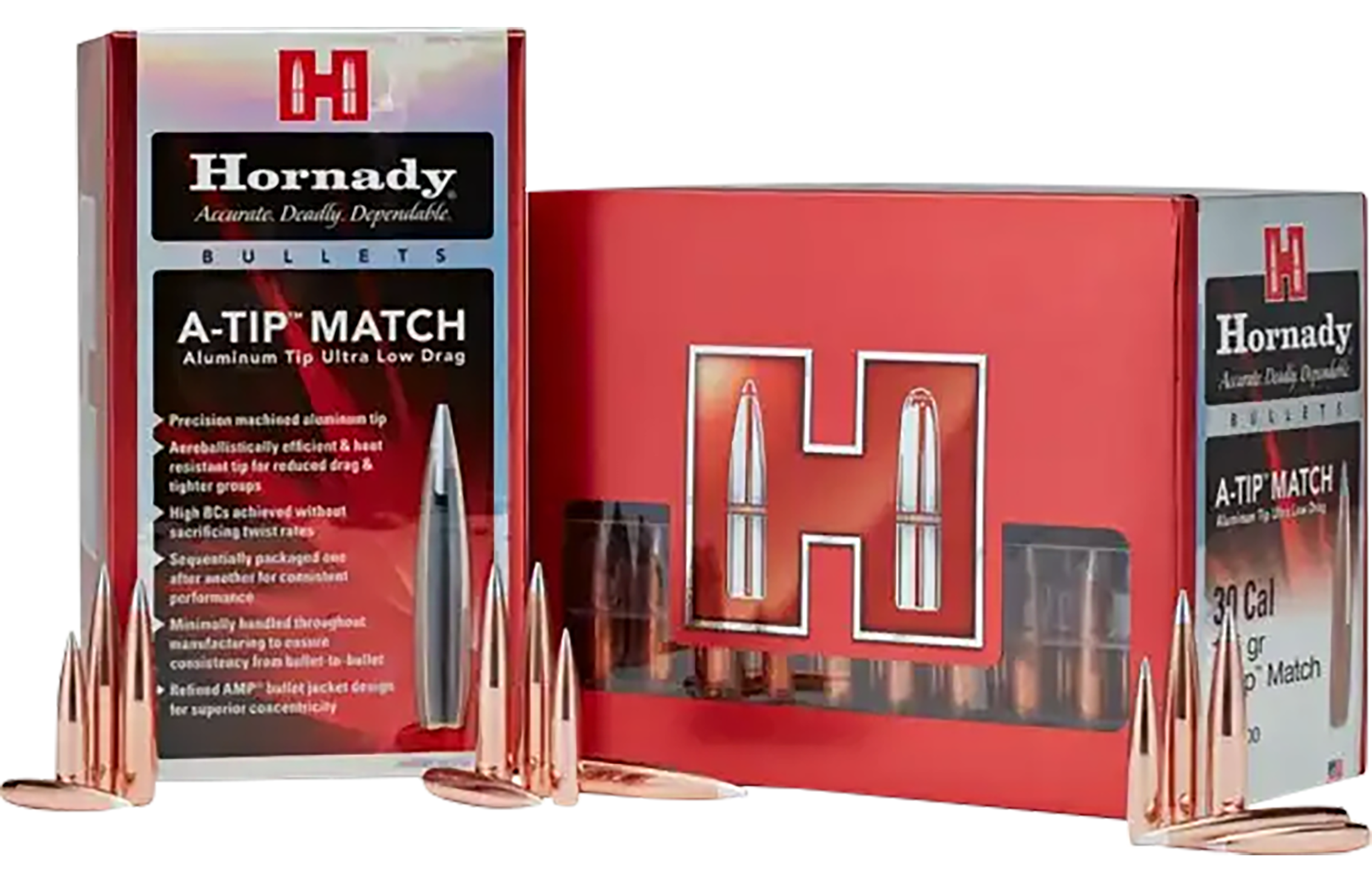 Hornady 2836 A-Tip Match 7mm .284 166 gr A Tip Match 100 Per Box/ 10 Case