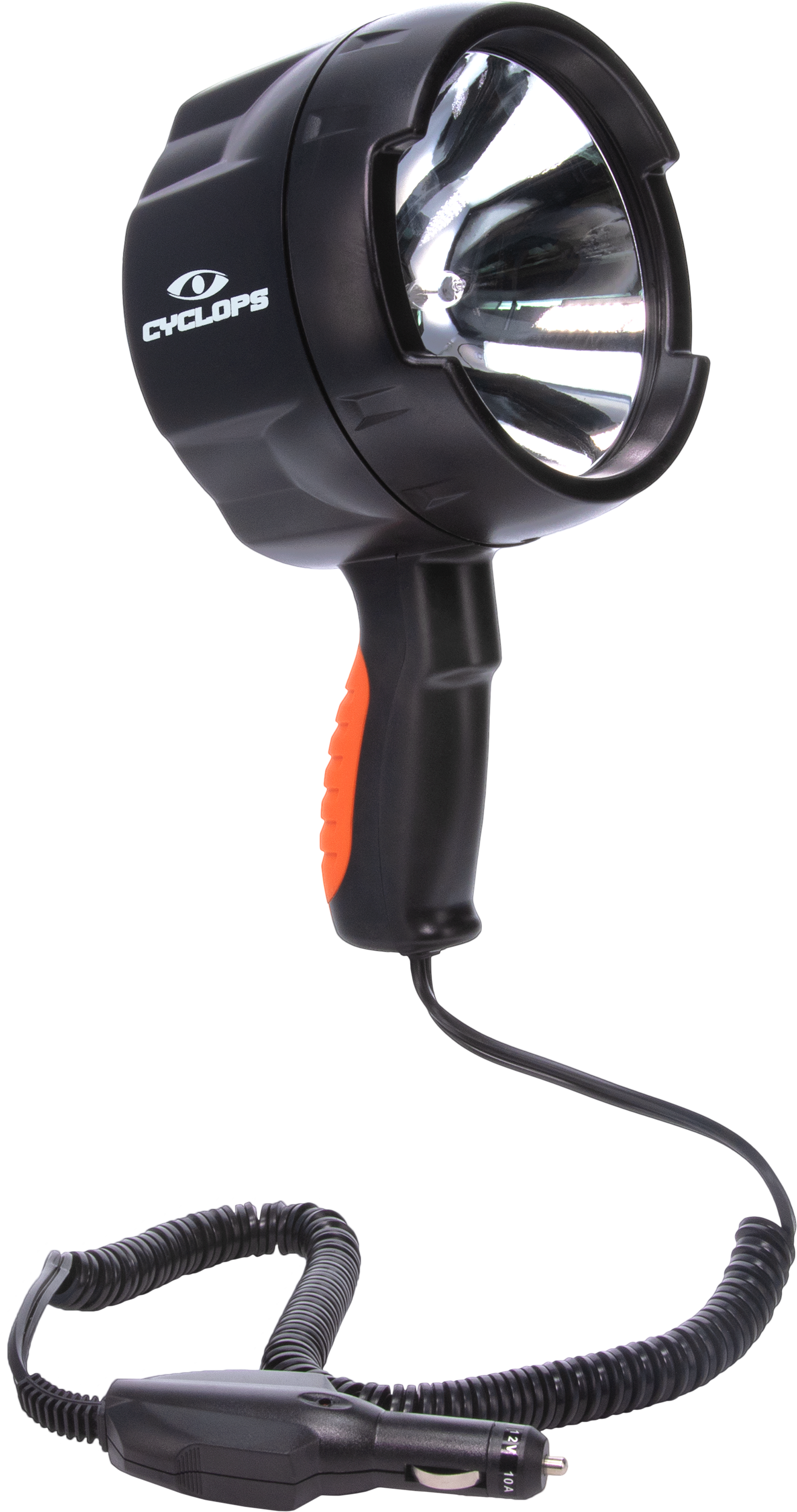 Cyclops CYCHS140012V Spotlight 12V Direct 1400 Lumens White Halogen Black Polymer 450 Meters