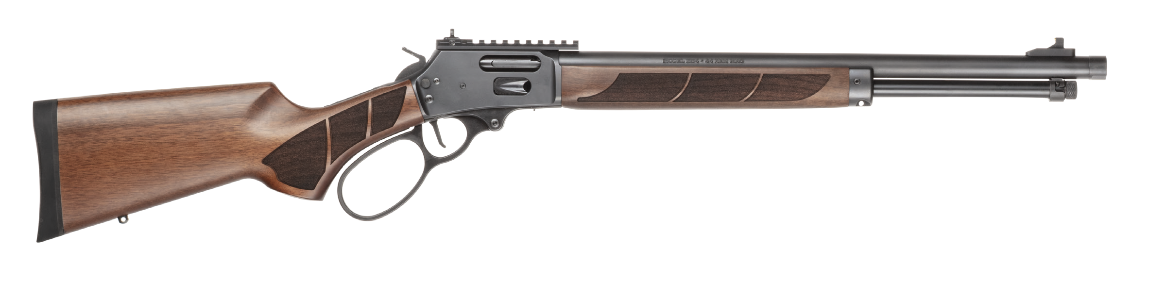 Smith & Wesson 1854 1854 America 250 Limited Edition 44 Rem Mag 9+1 19.25" Black Armornite Threaded Barrel, Engraved Black Armornite Stainless Steel Receiver w/Picatinny Rail, Walnut Forearm & Fixed S