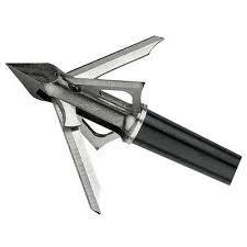 Muzzy Trocar HBX Crossbow Hybrid 4-Blade Broadhead 1" X 1 5/8" Cut 100gr 3/ct