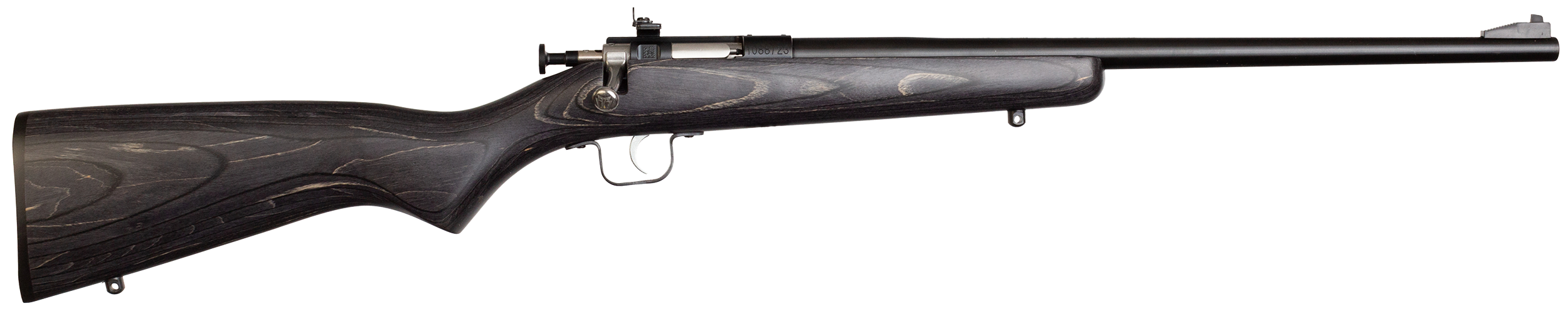 Crickett KSA2244 Youth  22 LR 1rd 16.12" Blued Barrel & Receiver, Fixed Front/Adjustable Rear Peep Sight, Black Laminate Stock w/11.5" LOP, Rebounding Firing Pin Safety