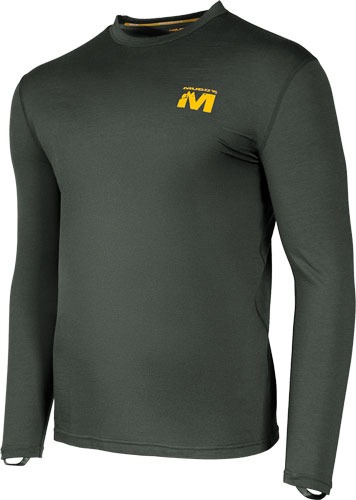 MUDDY DV8 STONEWOOL 200 LONG SLEEVE CREW PEAT MOSS 2X-LARGE