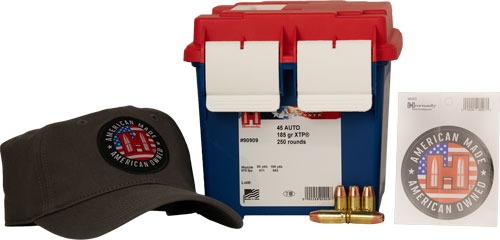Hornady American Gunner 250th Anniversary 45 ACP 185gr XTP 250rd Ammo Can