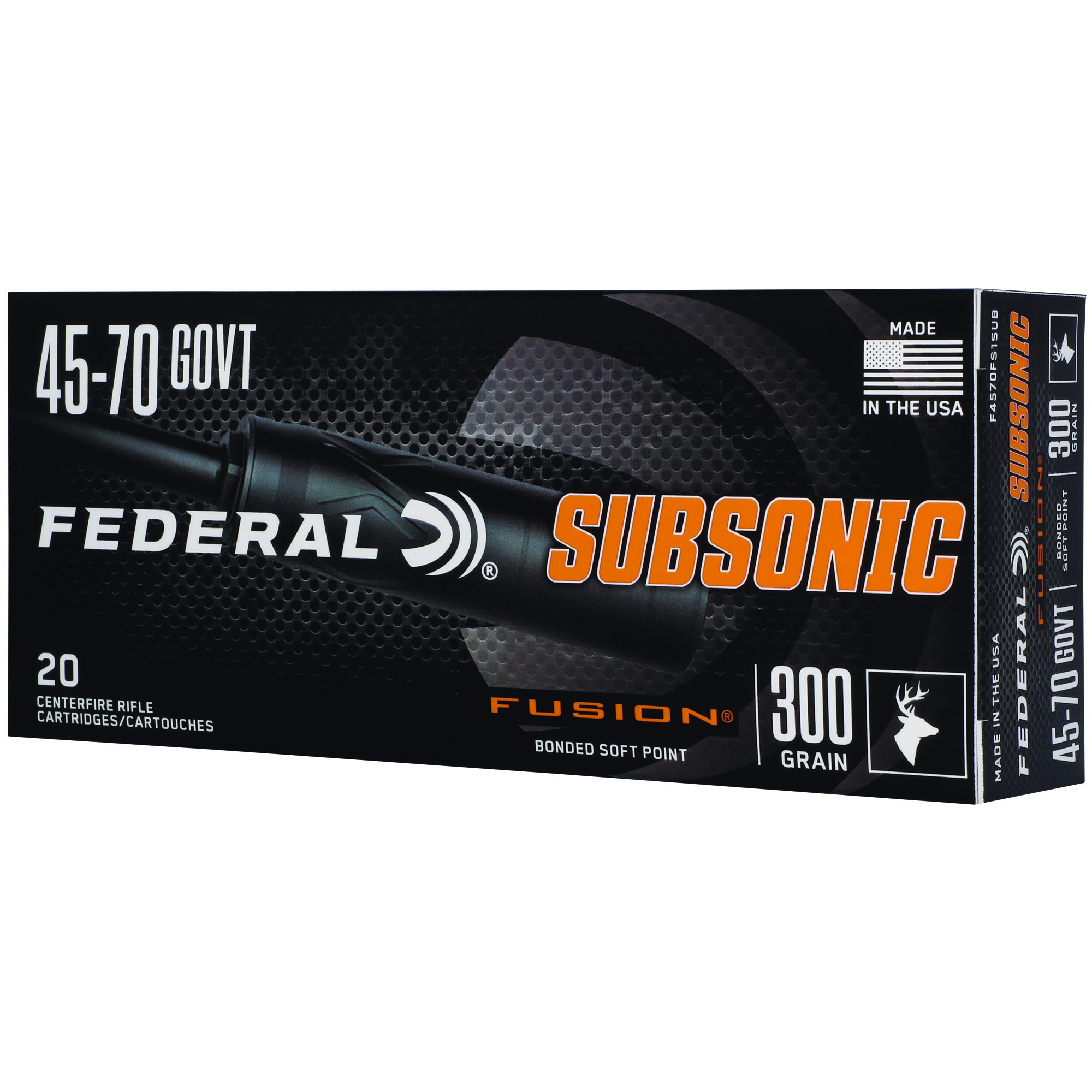 Federal Fusion Subsonic 45-70 Govt 300gr SP 20rd Box