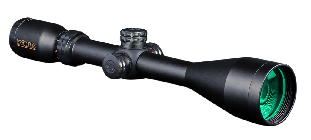 Konus 7294 KonusPro Hunting Matte Black 3-9x50mm 1" Tube Dual Illuminated (Blue/Red) Engraved 30/30 Floating Cross Reticle
