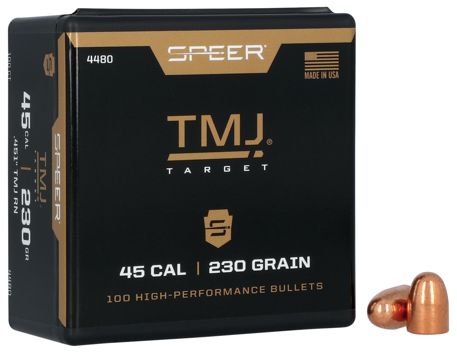 Speer 4480 TMJ  45Cal 230gr Total Metal Jacket 100 Per Box/5 Case
