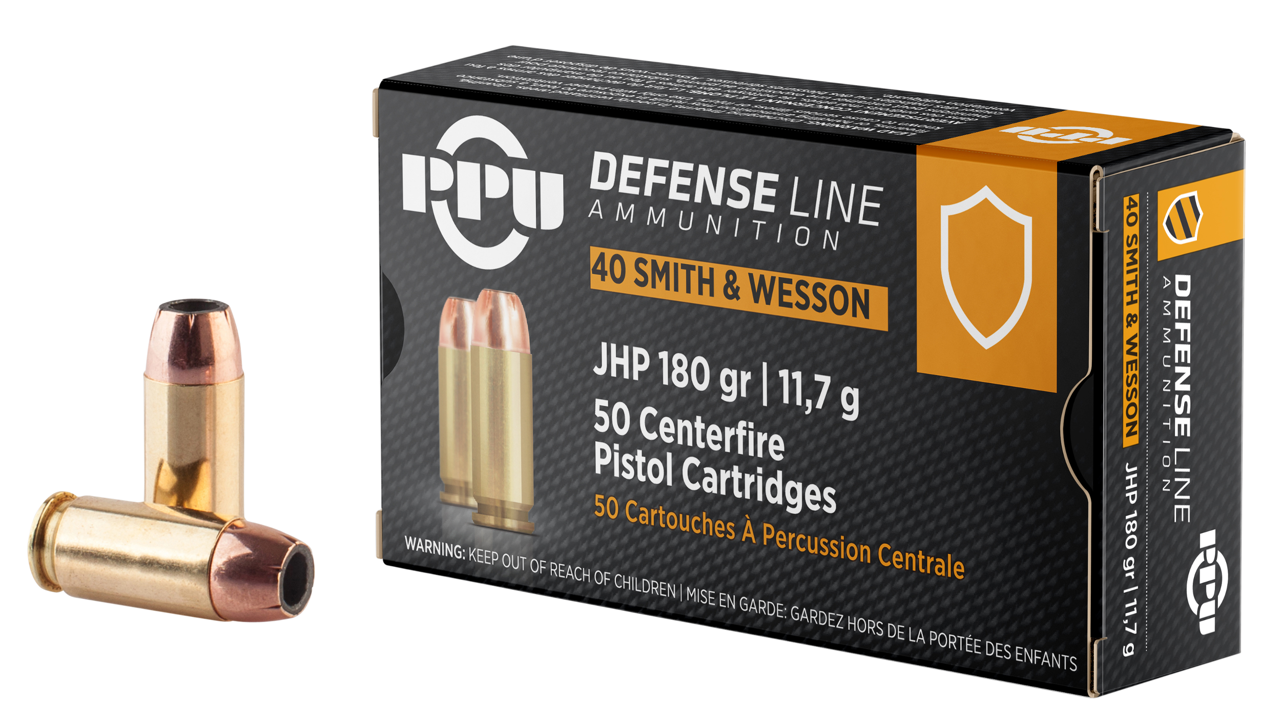 PPU PPD40 Defense  40S&W 180gr Jacketed Hollow Point 50 Per Box/10 Case