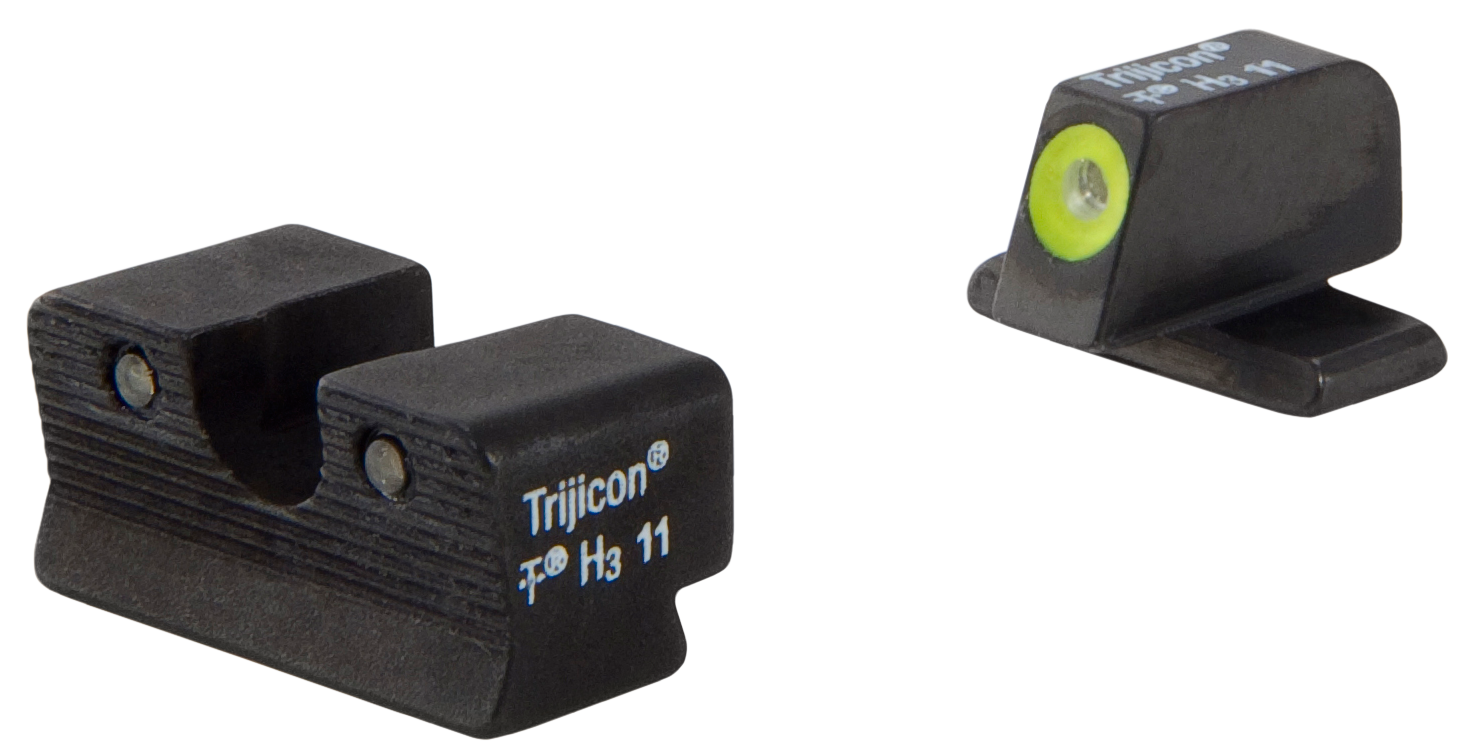 Trijicon 600751 HD Night Sights  Green/Tritium Yellow Outline Front Sight-Green Tritium Black Outline Rear Sight Springfield XD-S/XD-E