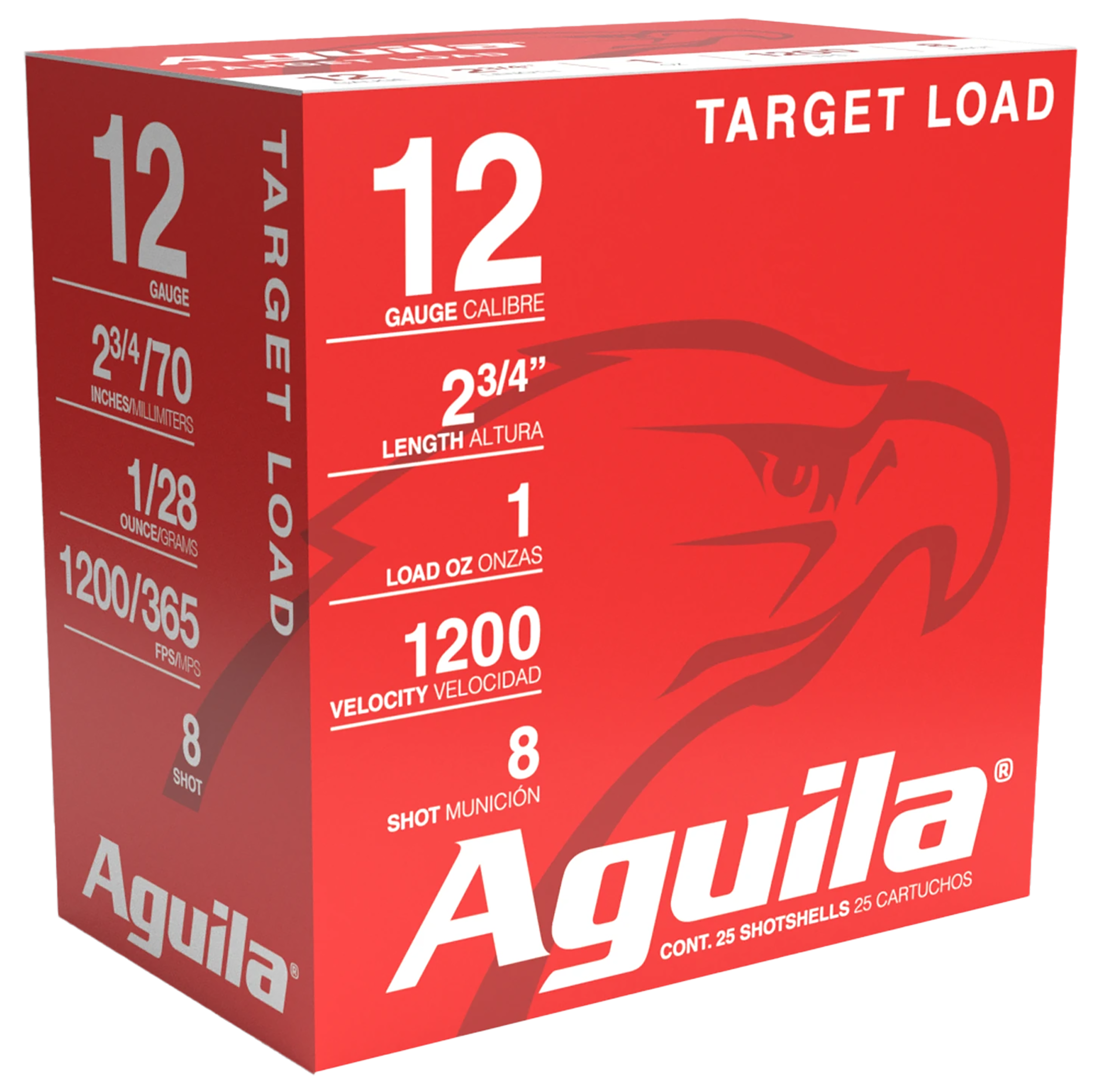 Aguila 1CHB1305 Target Load Competition 12Gauge 2.75" 1oz 8Shot 25 Per Box/10 Case