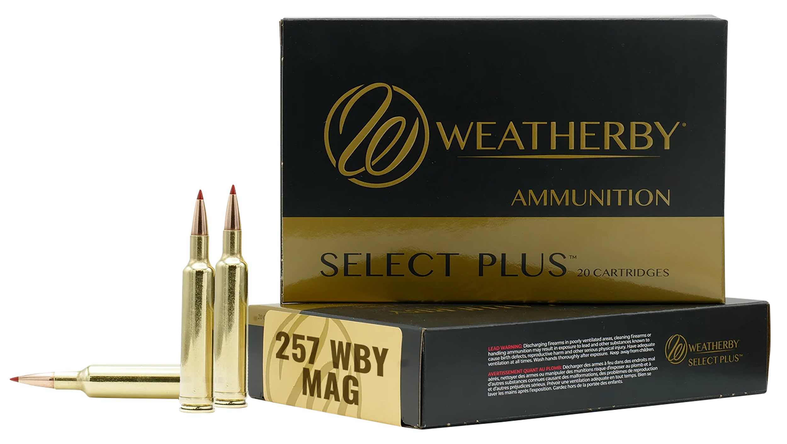 Weatherby F257100SCO Select Plus  257Wthby Mag 100gr Swift Scirocco 20 Per Box/10 Case