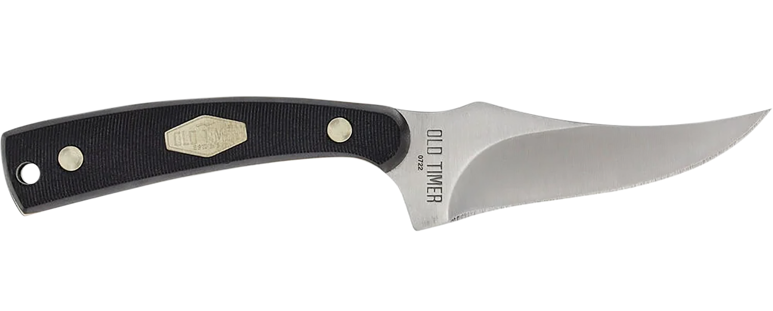 Old Timer 1179216 Sharpfinger  3.30" Fixed Clip Point Plain Stainless Steel Blade/ Delrin Handle