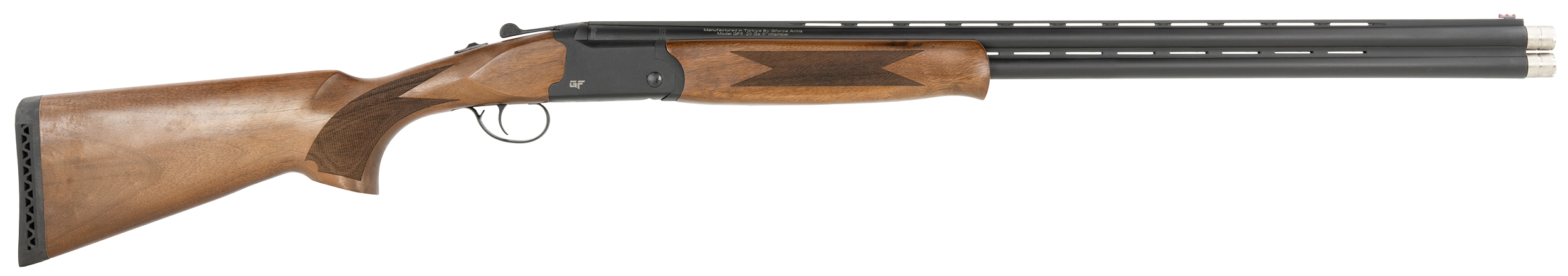 Gforce Arms GF5B2028 GF5 Filthy Pheasant Full Size 20 Gauge Break Open 3" 2rd 28" Black Over/Under Vent Rib Barrel, Black Aluminum Receiver, Fixed Turkish Walnut Stock, 5 Chokes