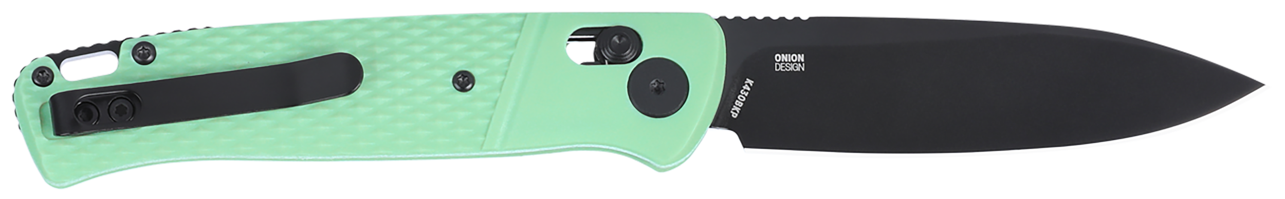CRKT K430BKP Counterpart EDC 3.38" Folding Drop Point Plain Black Oxide 12C27 Sandvik SS Blade, Aqua Textured GRN Handle