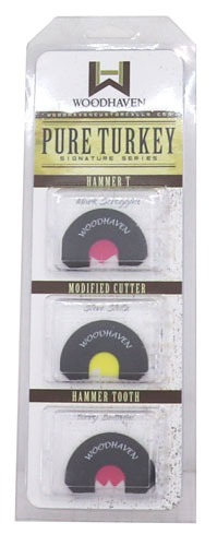 WOODHAVEN CUSTOM CALLS PURE TURKEY 3-PACK MOUTH CALLS