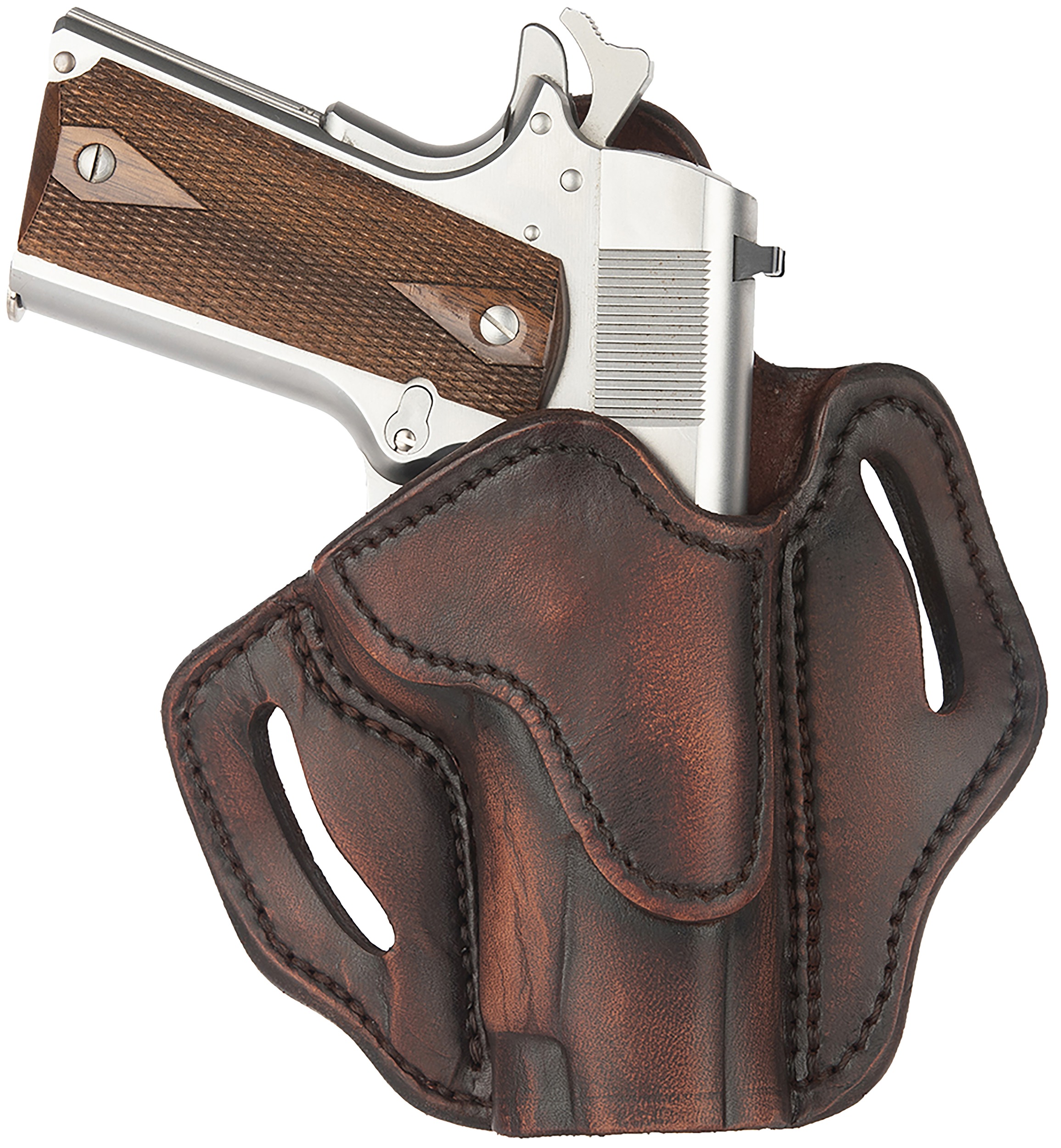 1791 Gunleather ORBH1SVTGR BH1 Optic Ready OWB Vintage Leather Belt Slide Fits 4-5" 1911 Right Hand