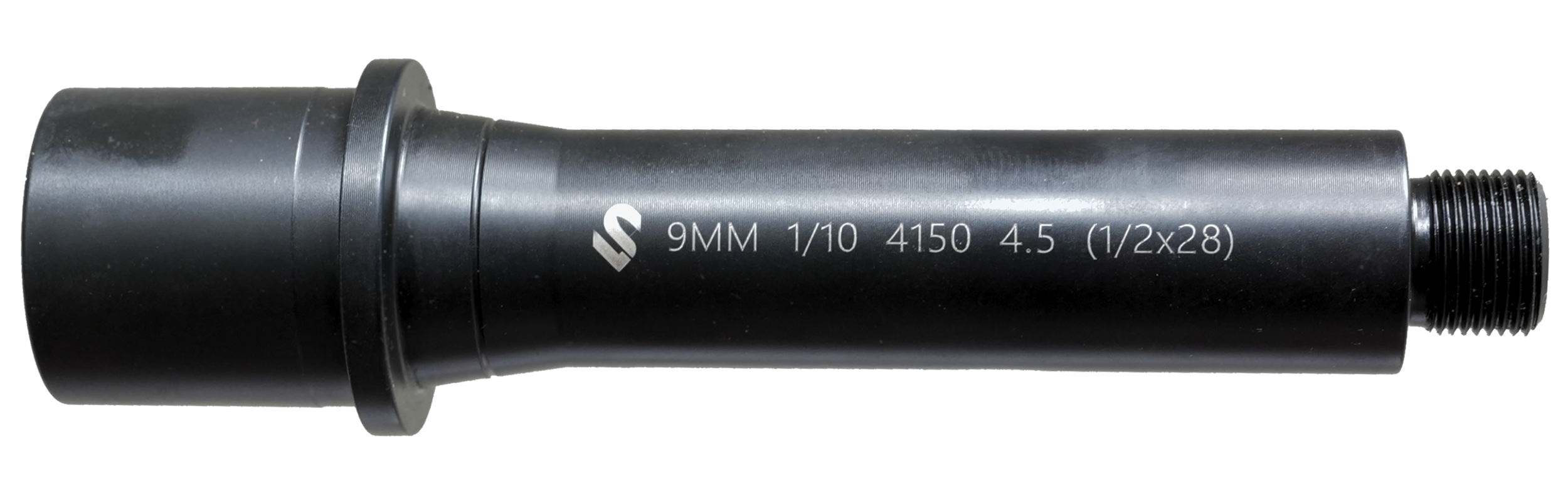 Lead & Steel Llc LS9MM4.5-28 AR9 9mm Luger 4.50" Threaded Black Nitride Chrome Moly Vanadium