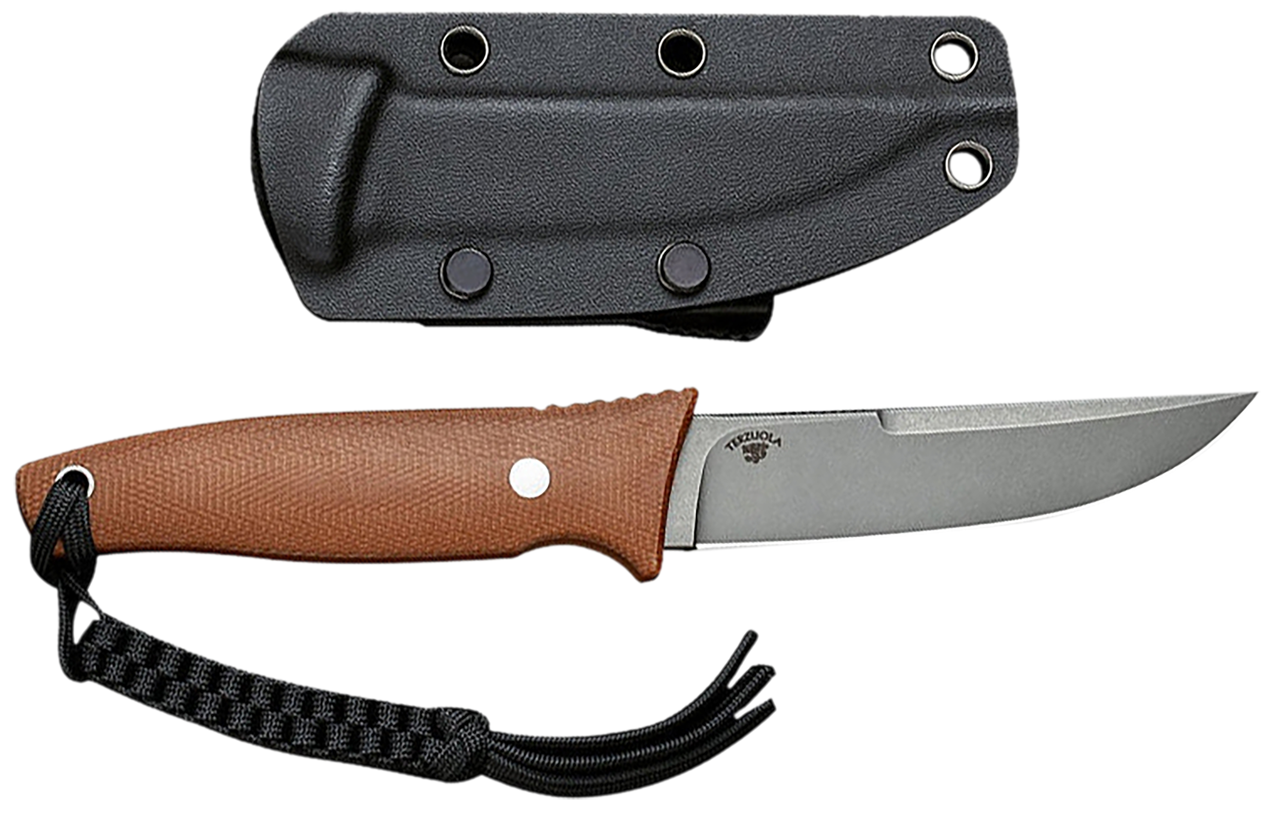 Civivi Knives C19046-5 Tamashii  4.07" Fixed Straight Back Plain Gray Stonewashed D2 Steel Blade, 4.73" Brown Textured Canvas Micarta Handle
