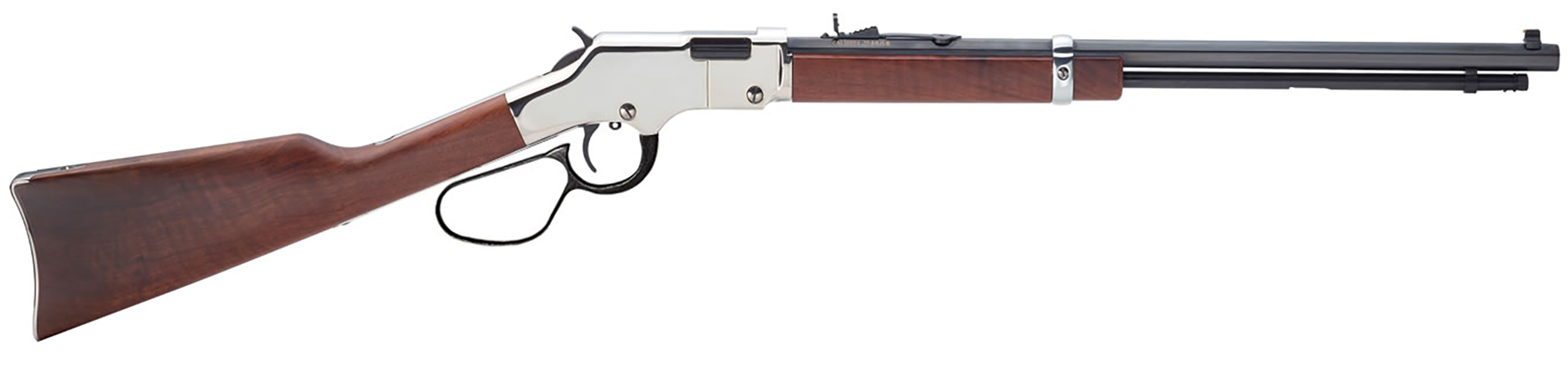Henry H004SL Golden Boy Silver Large Loop Full Size 22 S/L/LR 20" Blued Octagon Barrel, Nickel-Plated Steel Drilled & Tapped Receiver, American Walnut Fixed Stock, Right Hand