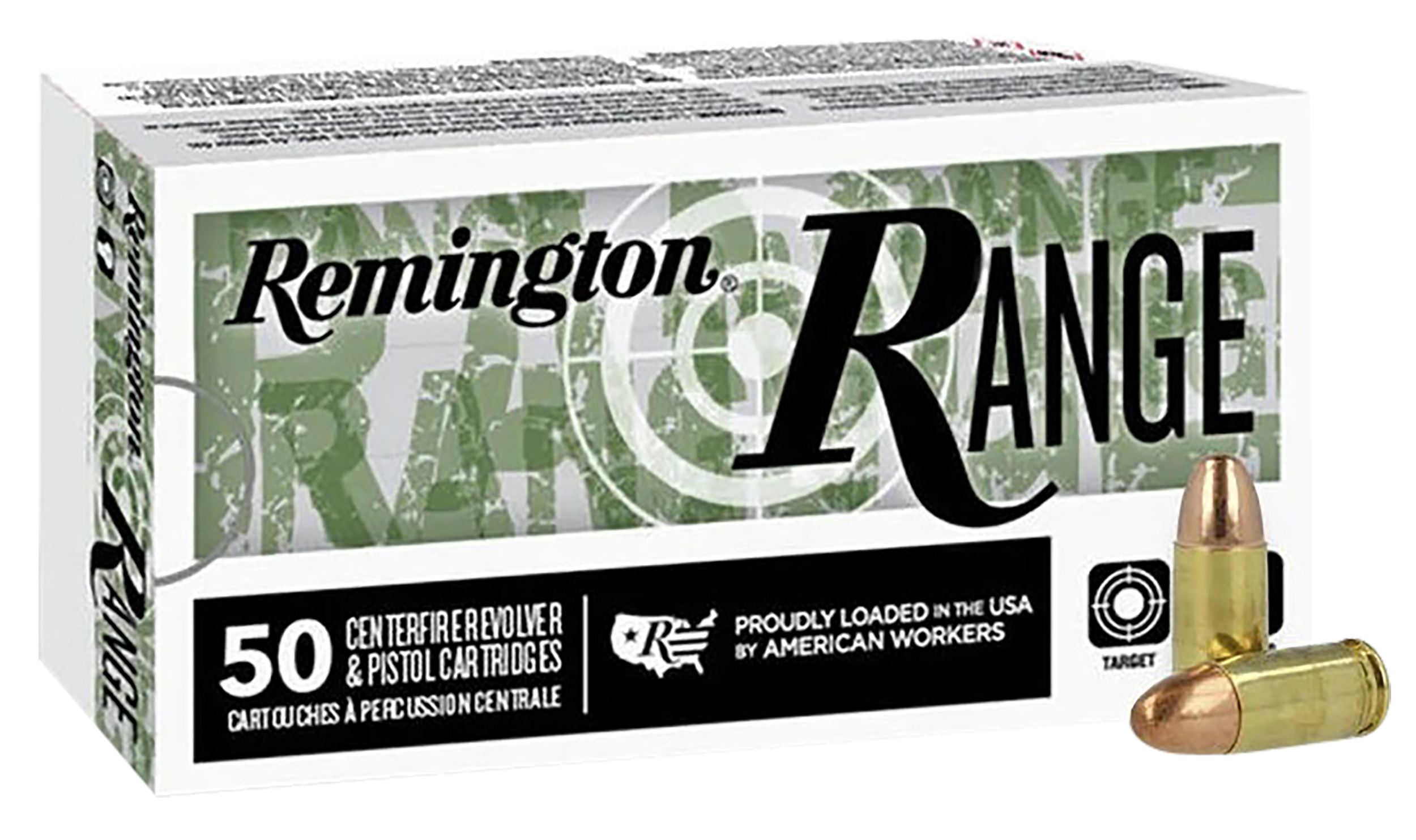 Remington Ammunition R27780 Range  9mmLuger 124gr Full Metal Jacket 50 Per Box/20 Case