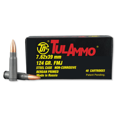 TULAMMO 7.62X39 124GR FMJ 40RD BOX