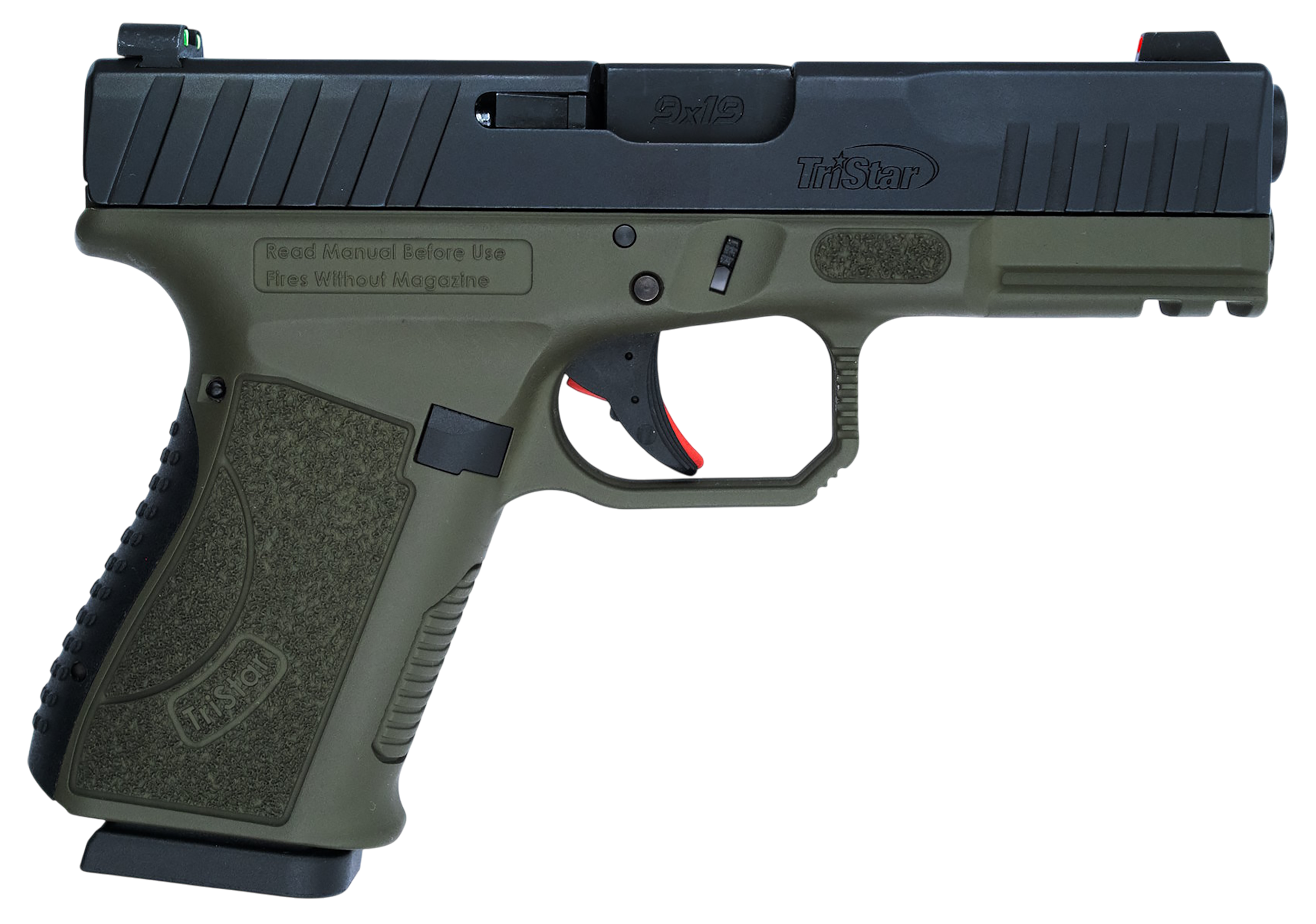 TriStar 85776 Apoc  9mm Luger 15+1 4.02" Black Steel Barrel, Black Cerakote Serrated Steel Slide, Multicam Cerakote Polymer Frame w/Accessory Rail, Textured Grip