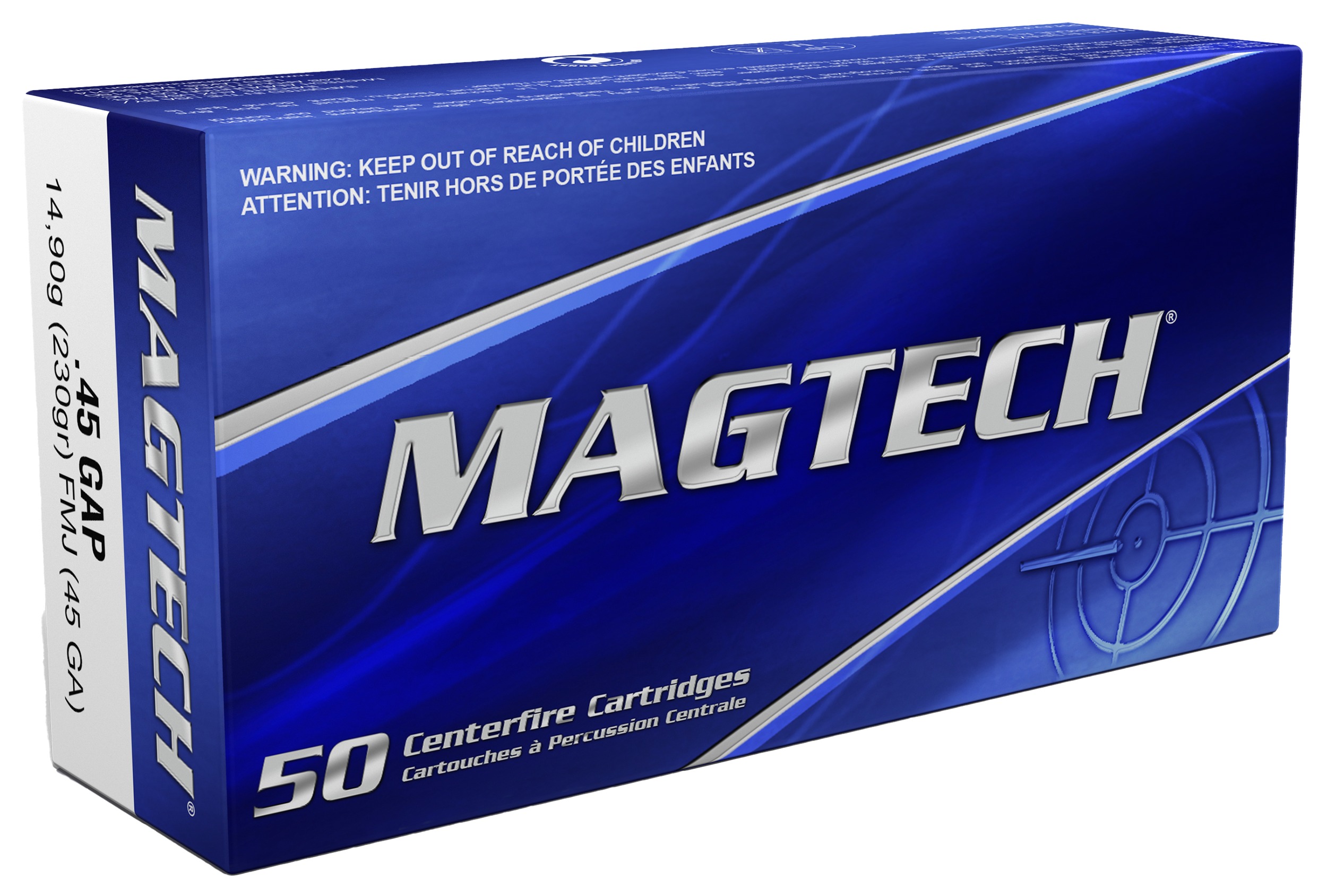 Magtech 45GA Range/Training 45GAP 230gr Full Metal Jacket 50 Per Box/20 Case