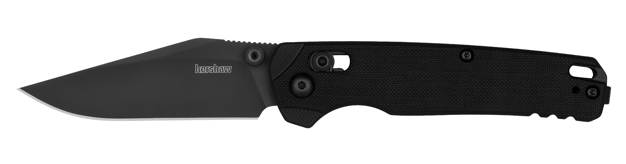 Kershaw 6106BLK Bel Air  3.05" Folding Clip Point Plain Black PVD CPM MagnaCut Steel Blade, Black Textured G10 Handle