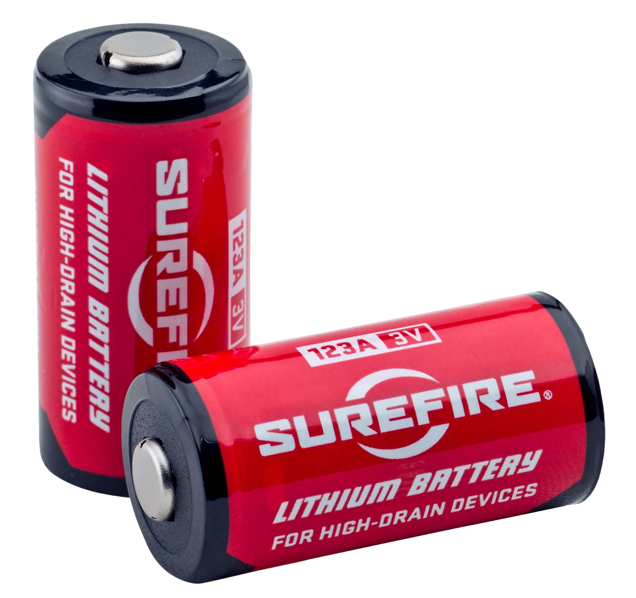 SureFire SF6BC 123A Batteries  Red/Black 3.0 Volts 1,500 mAh (6) Single Pack Clamshell