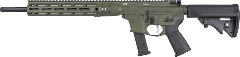 LWRC IC NINE CARBINE 9MM 16" 27RD MAG OD GREEN/BLACK STOCK