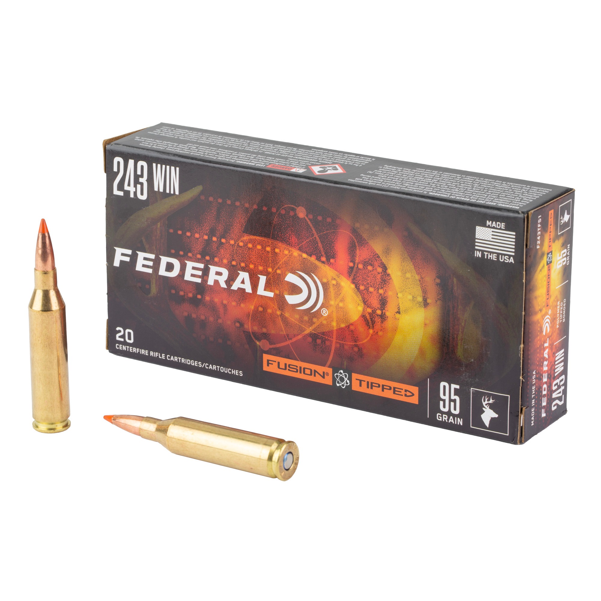 Federal Fusion Tipped 243 Win 95gr 20rd Box