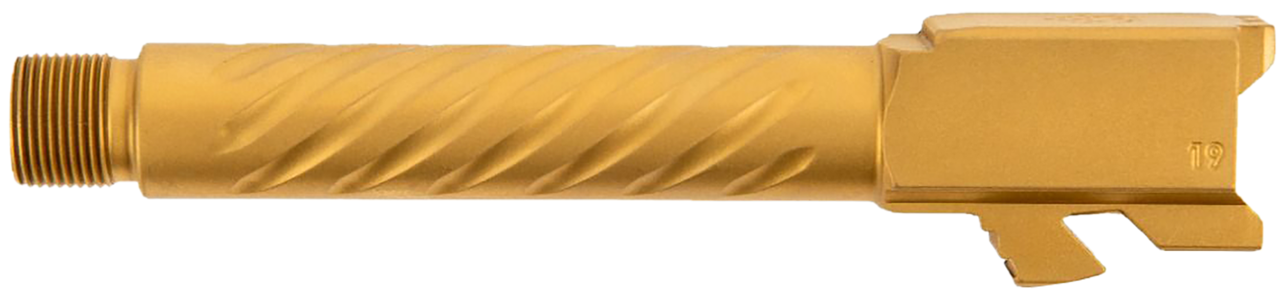 Ballistic Advantage BAPSG195T3G Premium Series  9mm Luger Fits Glock 19 Gen 3-5 Spiral Fluted Threaded Gold PVD Stainless Steel