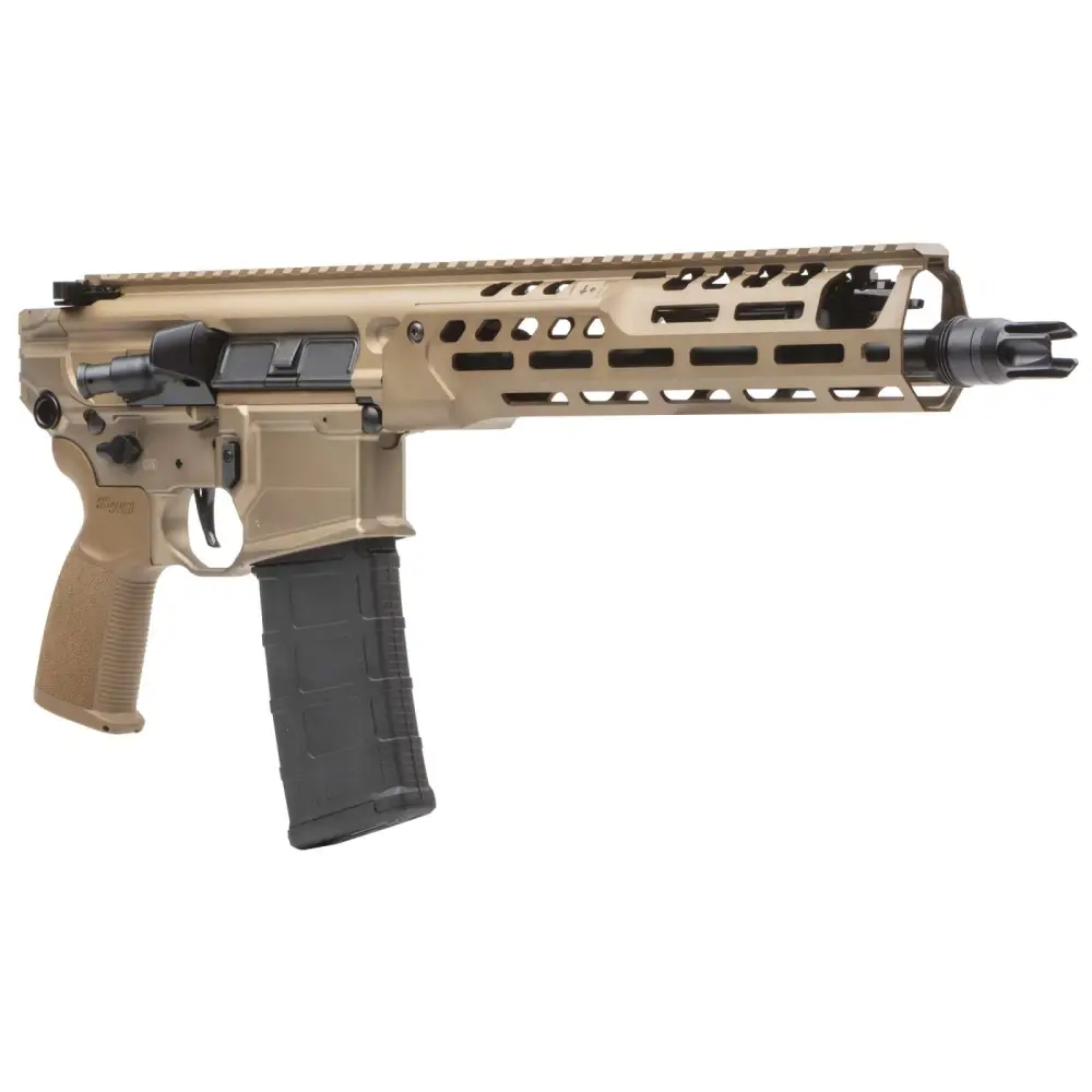 dSIG MCX SPEAR LT PSTL 5.56 11.5" BBL FDE 10" LW HG, 1-30RD, FLAT TRIG