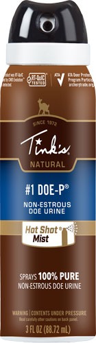 TINKS DEER LURE #1 DOE-P NON ESTRUS HOT SHOT MIST 3OZ. AERO