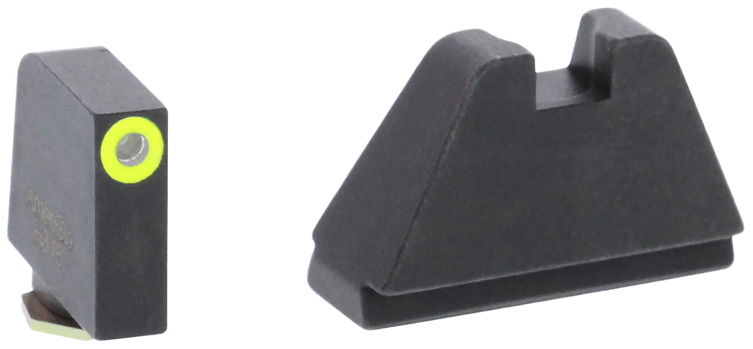 AmeriGlo GL682 Optic Compatible Sight Set for Glock  5XL Tall Green Tritium LumiGreen Outline Front Sight-Black Rear Sight