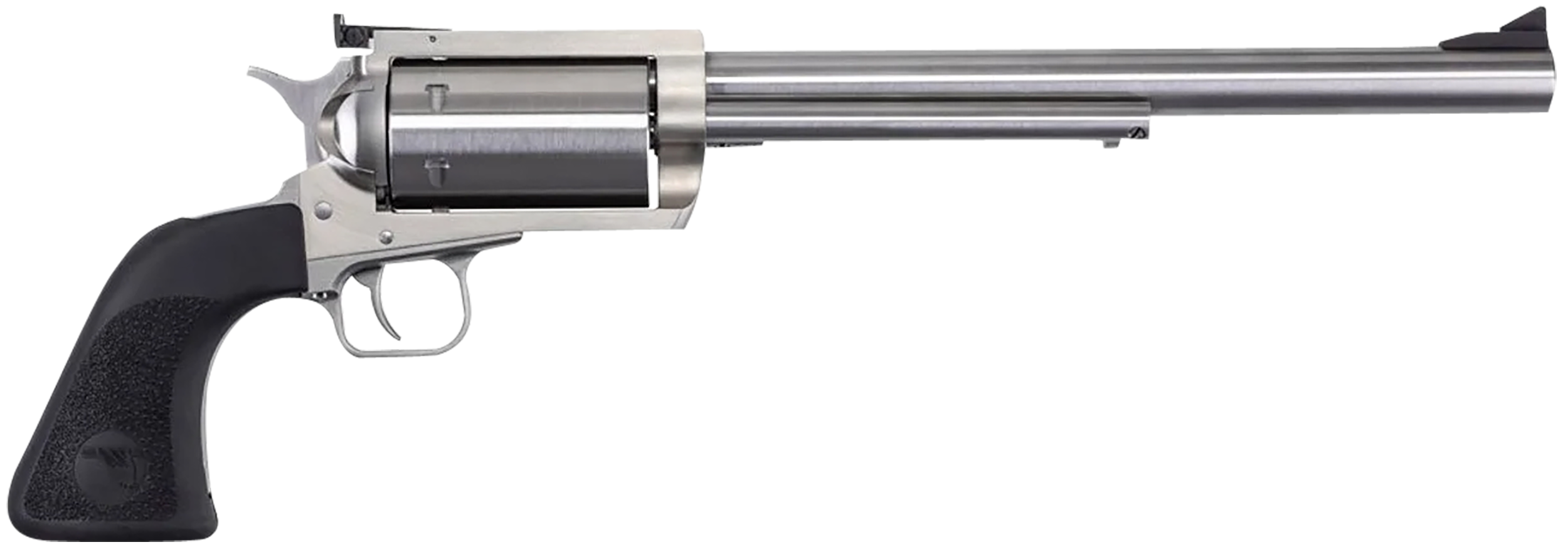 Magnum Research BFR360 BFR  Extra Large 360 Buckhammer 6+1 Shot 10" Brushed Stainless Steel Barrel & Cylinder, Stainless Stainless Steel Frame, Black Rubber Grip, Exposed Hammer