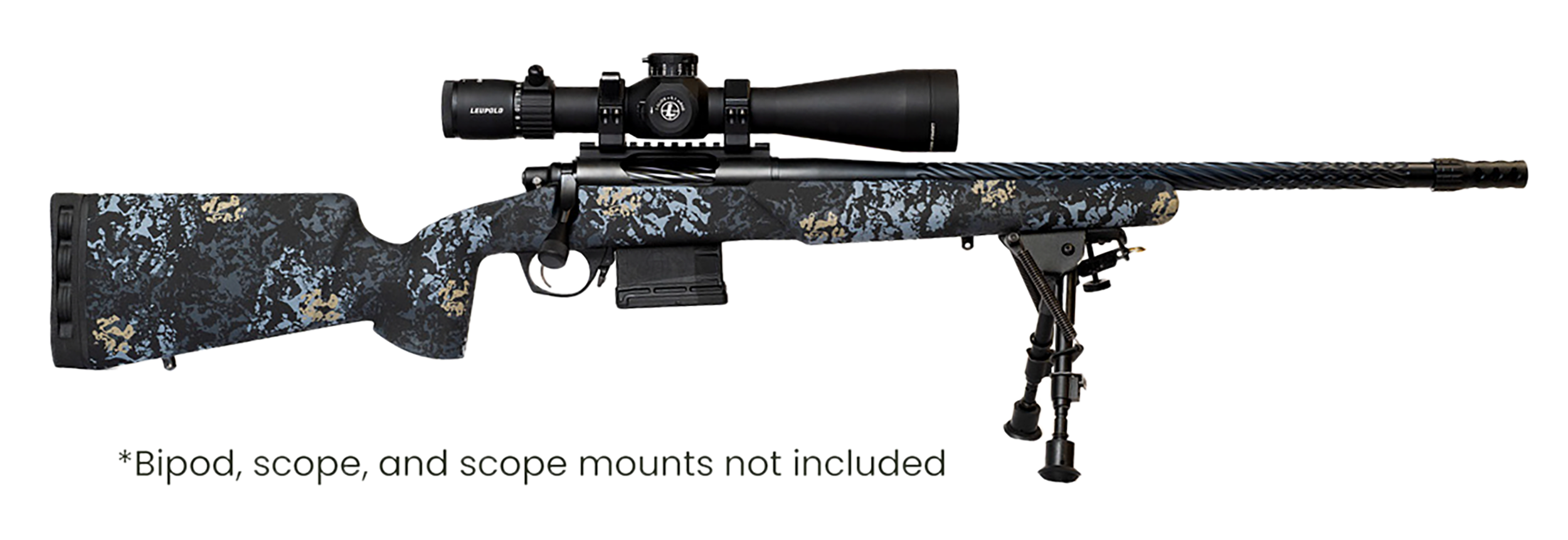 Horizon Firearms HRF-VNP-308W-24R-P Vandal Prime 308 Win 24" Black Chrome Spiral Fluted Threaded Barrel, Black Chrome Steel Receiver w/Picatinny Rail, Arca Rail Forend, Textured Iota EKO Carbon Fiber