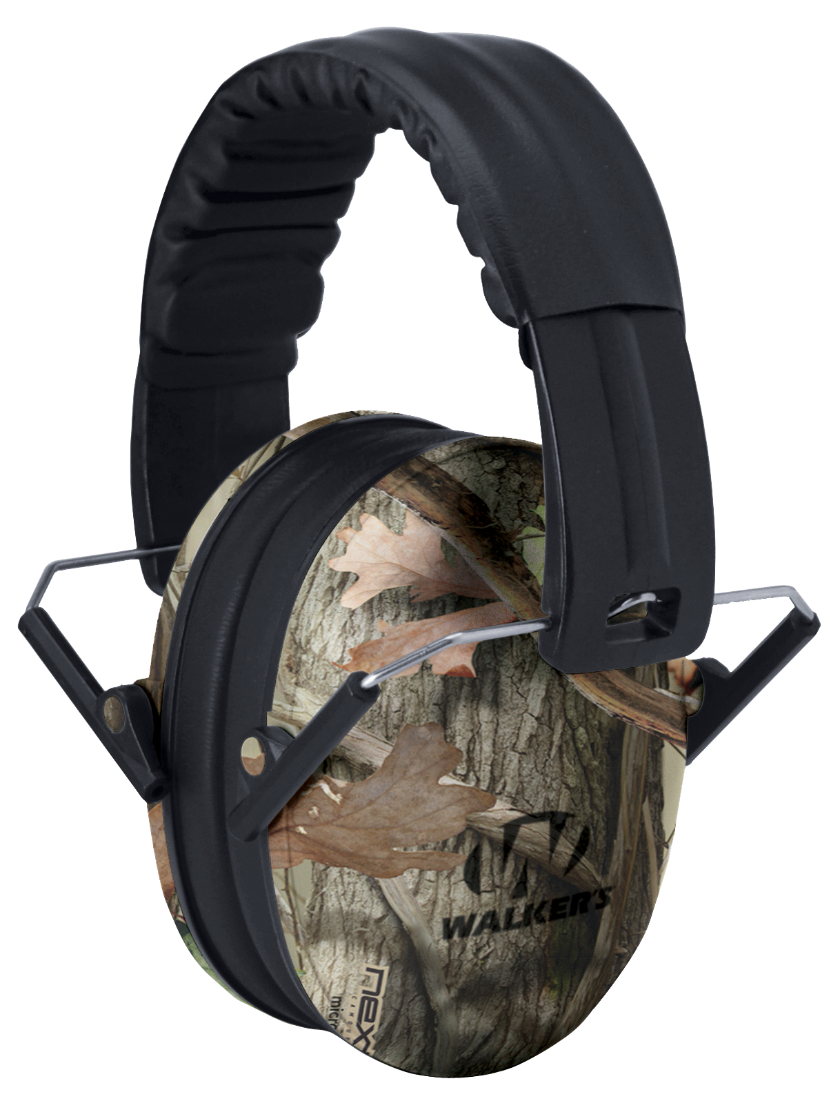 Walker's GWPFKDMCAMO Youth Passive Muff 23 dB Over the Head Next G-1 Camo/Black Polymer