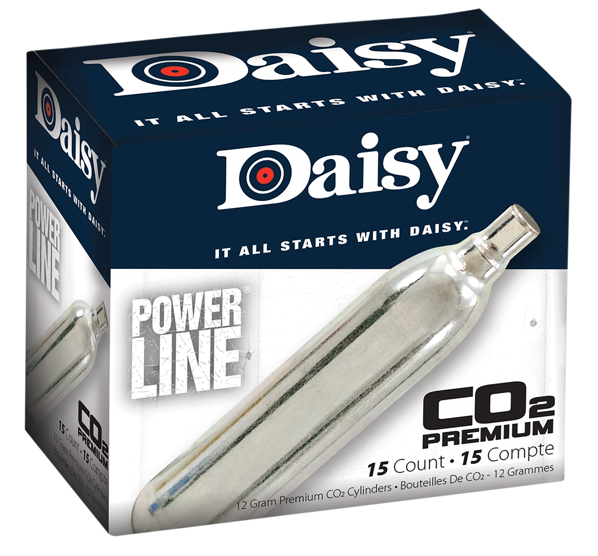 Daisy 997015611 Powerline CO2 Cylinder 12gram 15/Pack