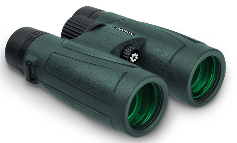 Konus 2273 Regent-HD  10x42 W.A. BaK-4 Roof Prism Center Focus Black Rubber Armor