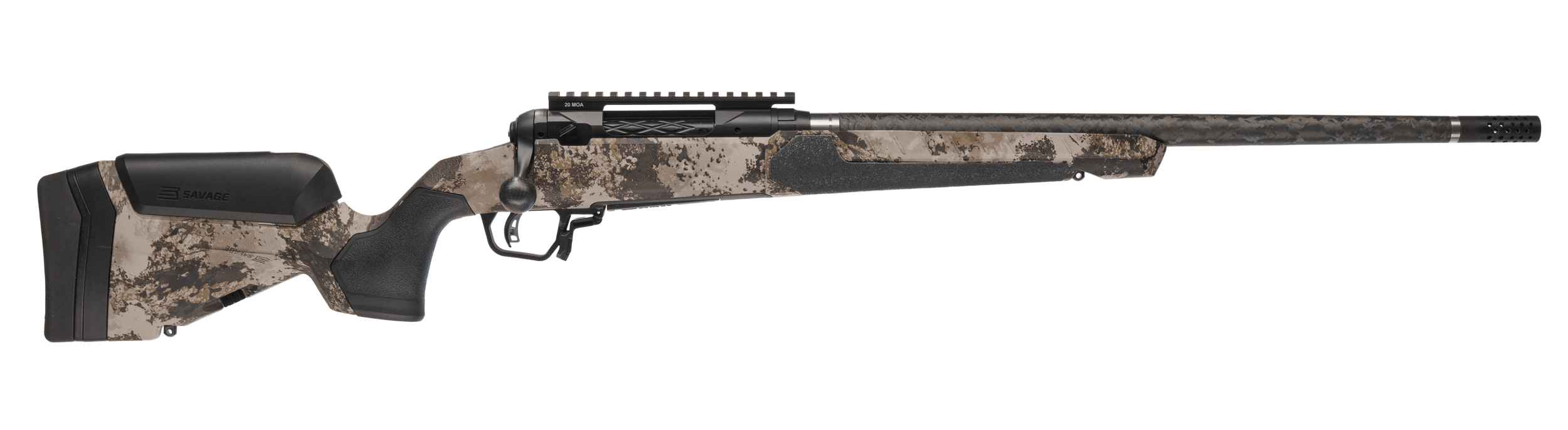 Savage Arms 32733 110 UltraLite Pro Full Size 308 Win 3+1 20" Carbon Fiber Barrel, Savage Western Camo Accufit V2 Synthetic Stock, Right Hand