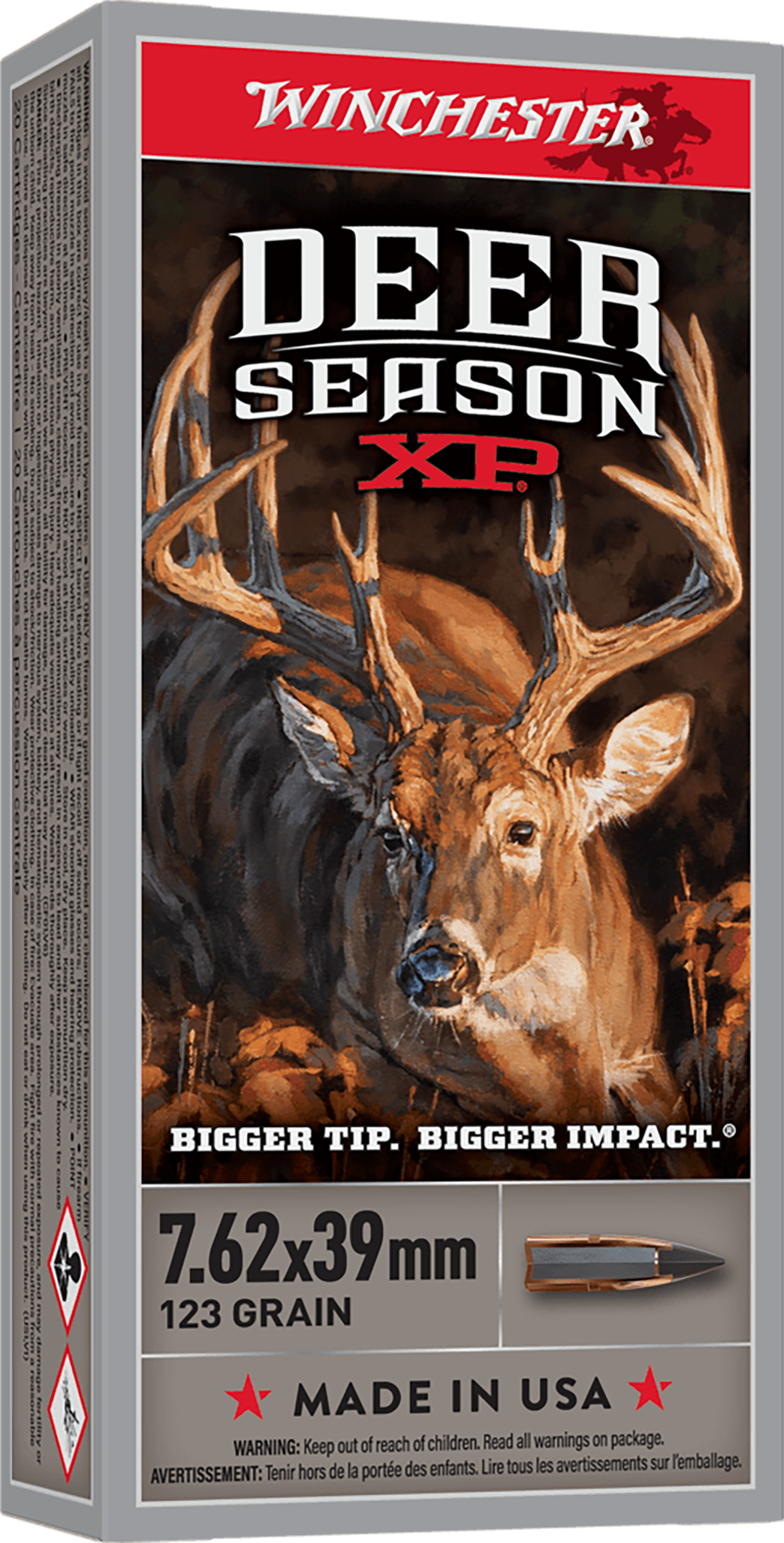 Winchester Ammo X76239DS Deer Season XP 7.62x39mm 123gr Extreme Point 20 Per Box/10 Case